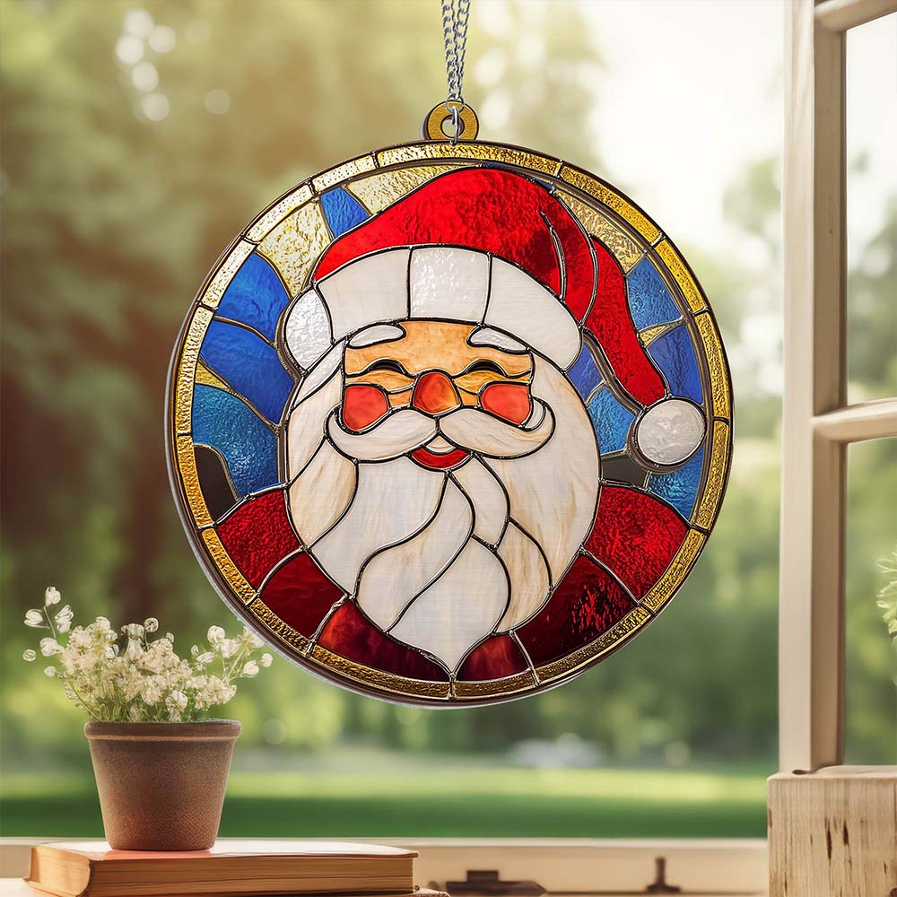 Santa Claus 2 Layered Hanging Suncatcher