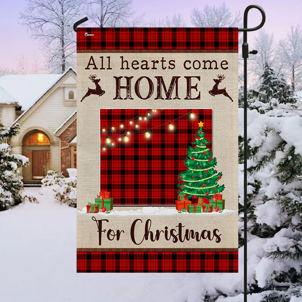 Wyoming Christmas Flag All Hearts Come Home For Christmas TQN1831Fv3