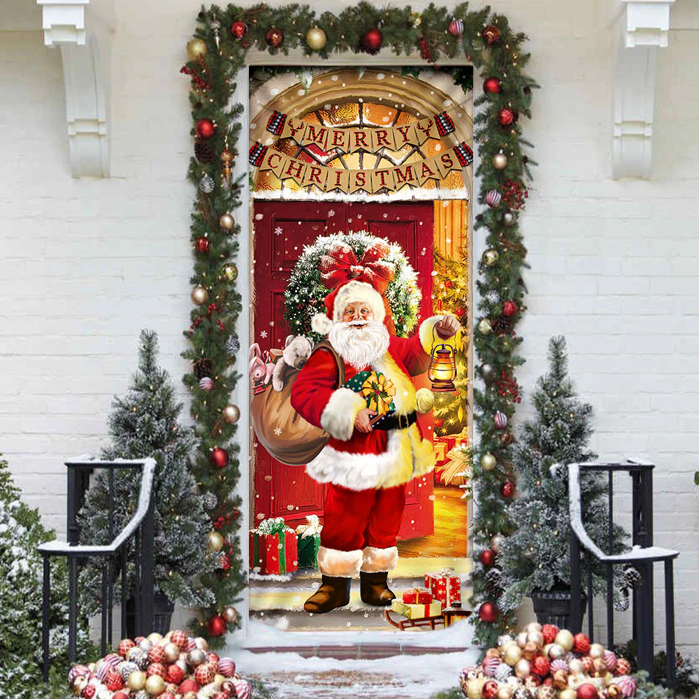 Santa Claus Christmas Door cover Home Decor