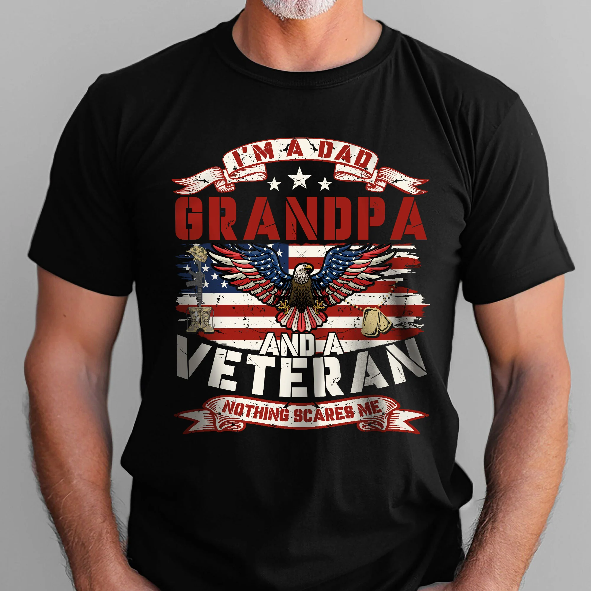 4th of july Gifts, Eagle With American Flag Tee, Veteran Dad T-Shirt