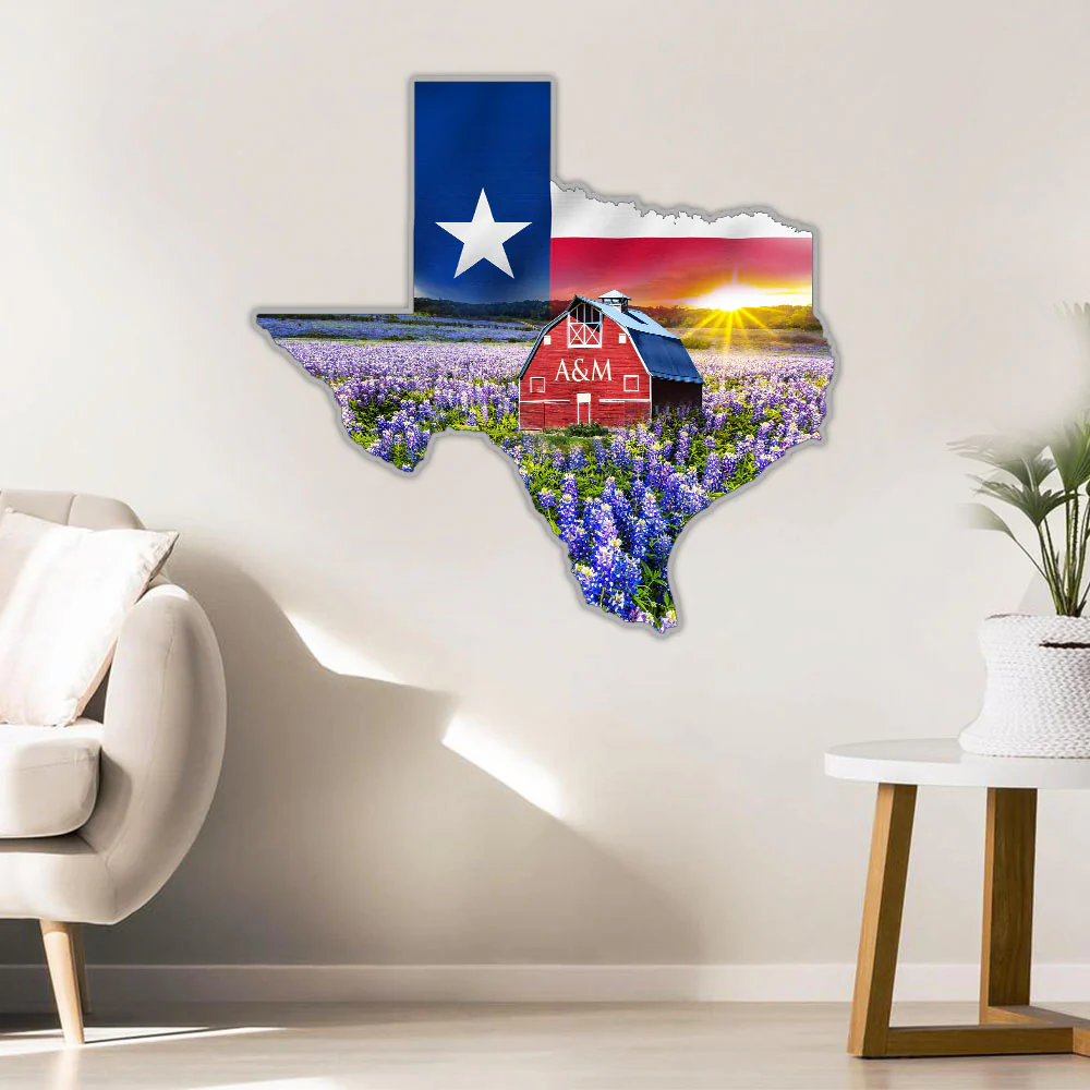 Texas Hanging Metal Sign Bright Star LNT167MSv1