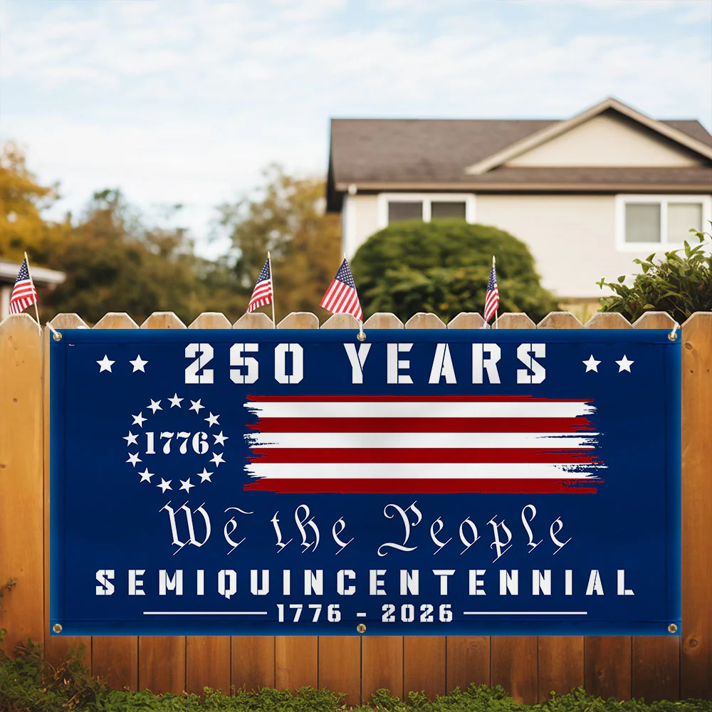 Betsy Ross 250, 250th Anniversary Semiquincentennial Fence Banner