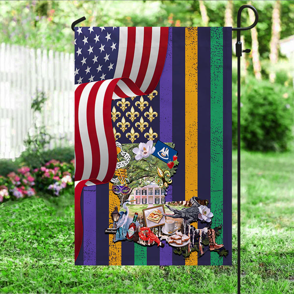 Louisiana American Flag