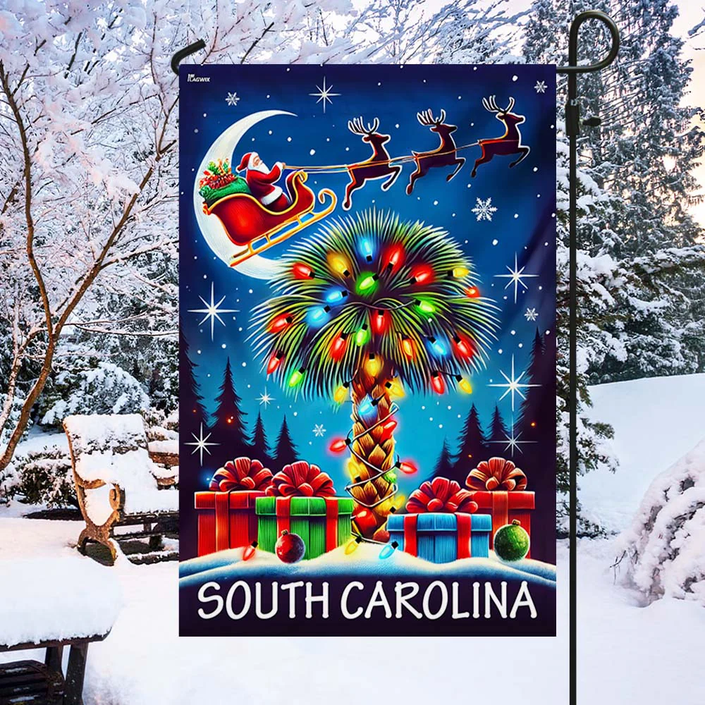 South Carolina Christmas Flag Santa Is Coming To South Carolina Flag