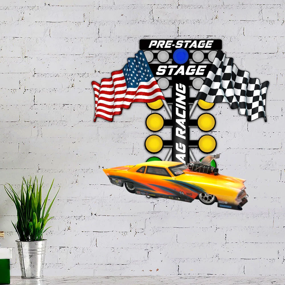 Personalized Race Car Custom Image Drag Racing Metal Sign, Race Car Sign, Dirt Track Racing Sign, Sports Sign