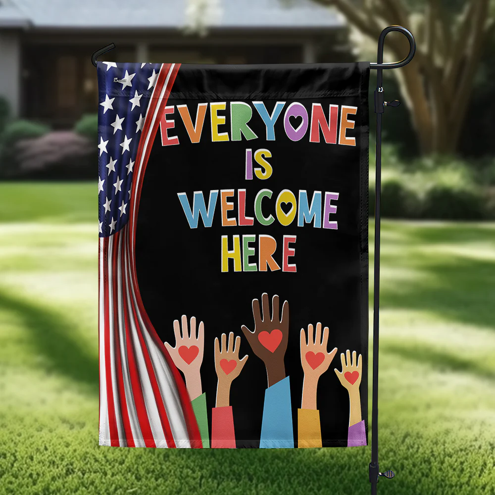 Everyone Is Welcome Here Idaho Teacher Flag